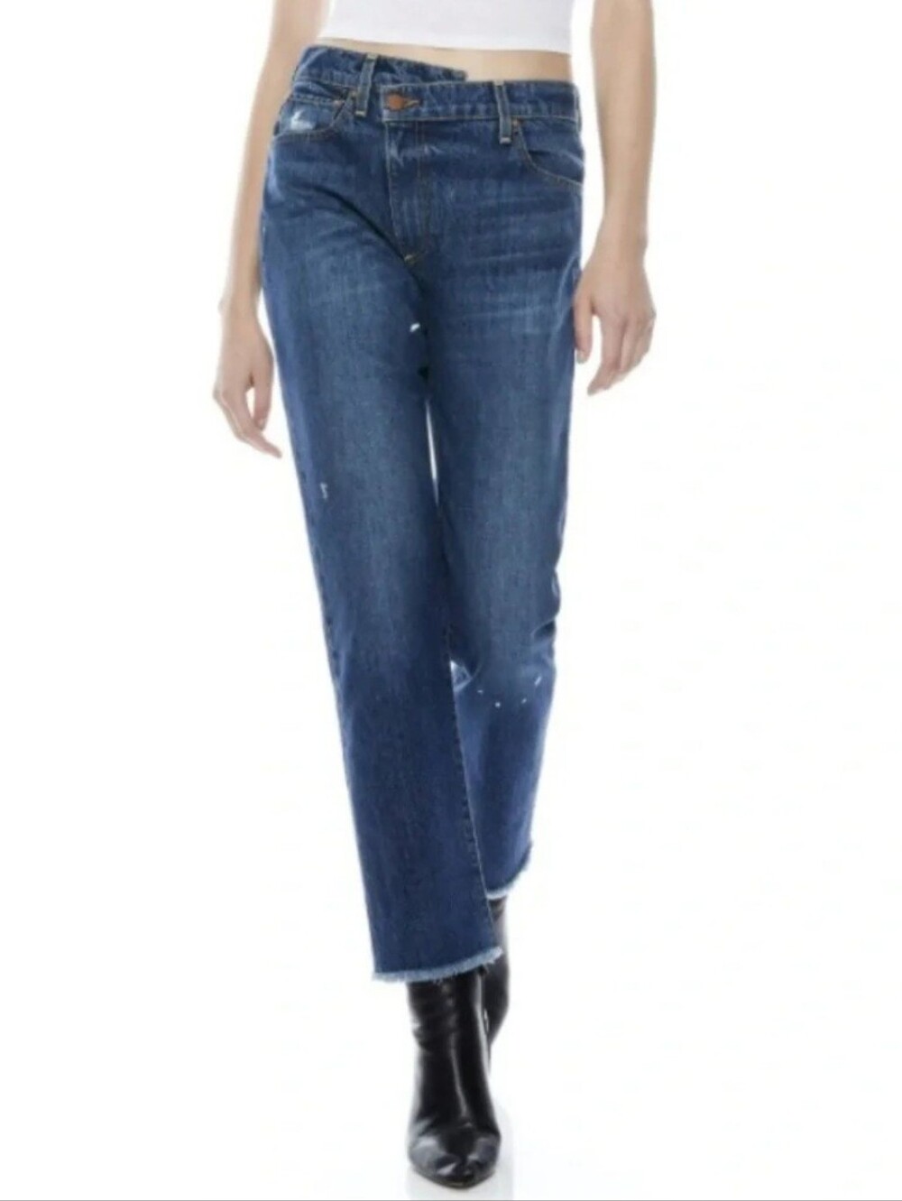 Alice+ Olivia Asymmetrical "You Look Good" Jeans